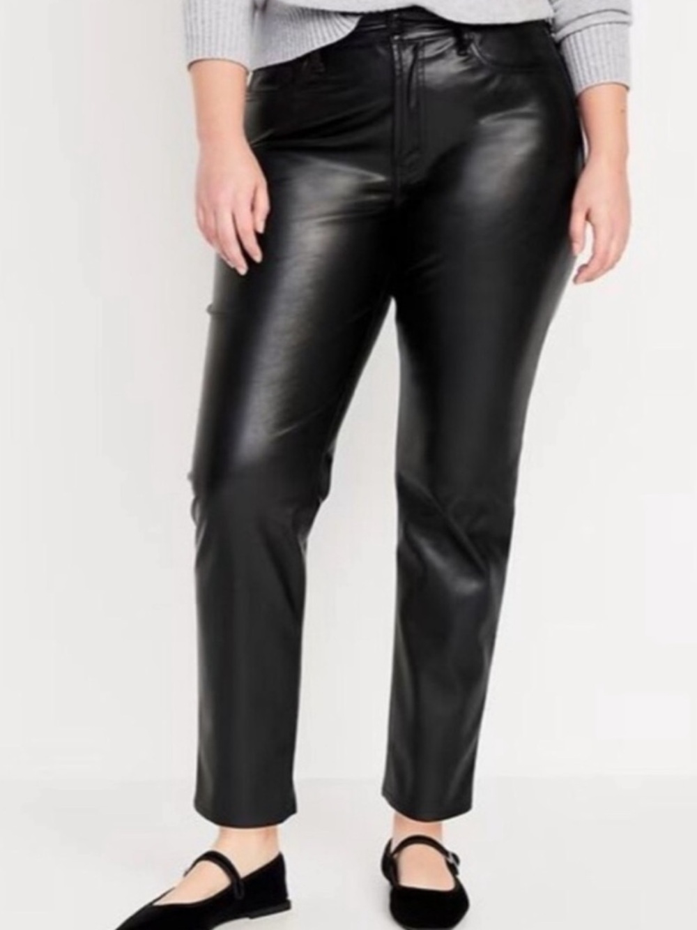 NWT Old Navy High Rise OG Straight Faux Leather Pants